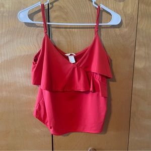 H&M Vibrant Red Layered Camisole